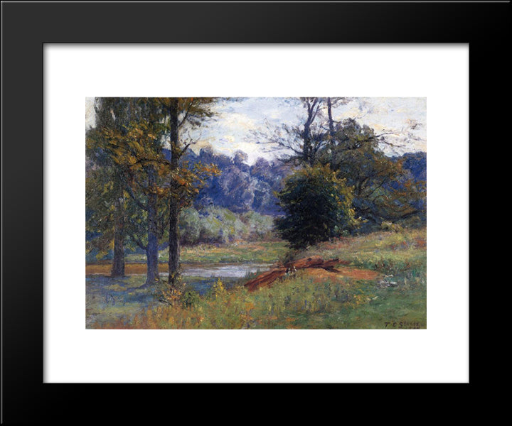 Along The Creek 20x24 Black Modern Wood Framed Art Print Poster by Steele, T. C.