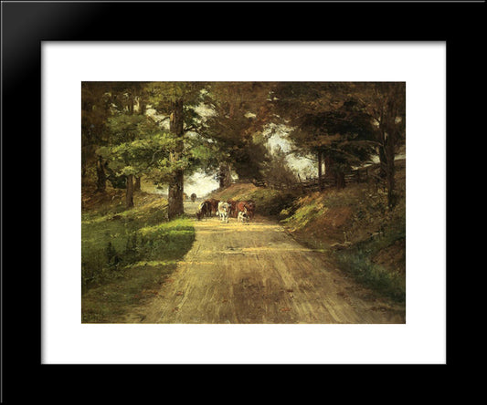 An Indiana Road 20x24 Black Modern Wood Framed Art Print Poster by Steele, T. C.