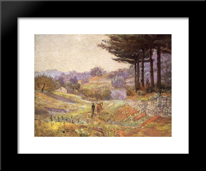 Hills Of Vernon 20x24 Black Modern Wood Framed Art Print Poster by Steele, T. C.