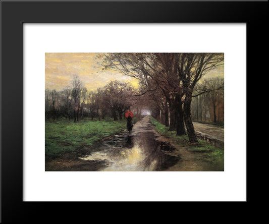 Meridian Street, Thawing Weather 20x24 Black Modern Wood Framed Art Print Poster by Steele, T. C.