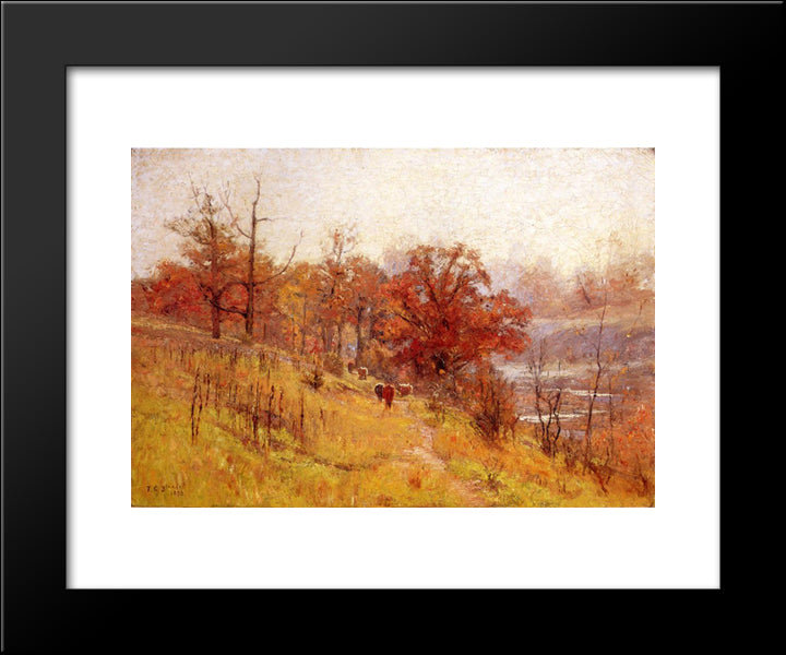 November'S Harmony 20x24 Black Modern Wood Framed Art Print Poster by Steele, T. C.