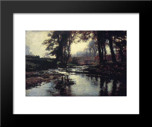 Pleasant Run 20x24 Black Modern Wood Framed Art Print Poster by Steele, T. C.