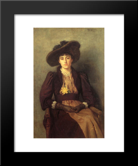 Portrait Of Daisy 20x24 Black Modern Wood Framed Art Print Poster by Steele, T. C.