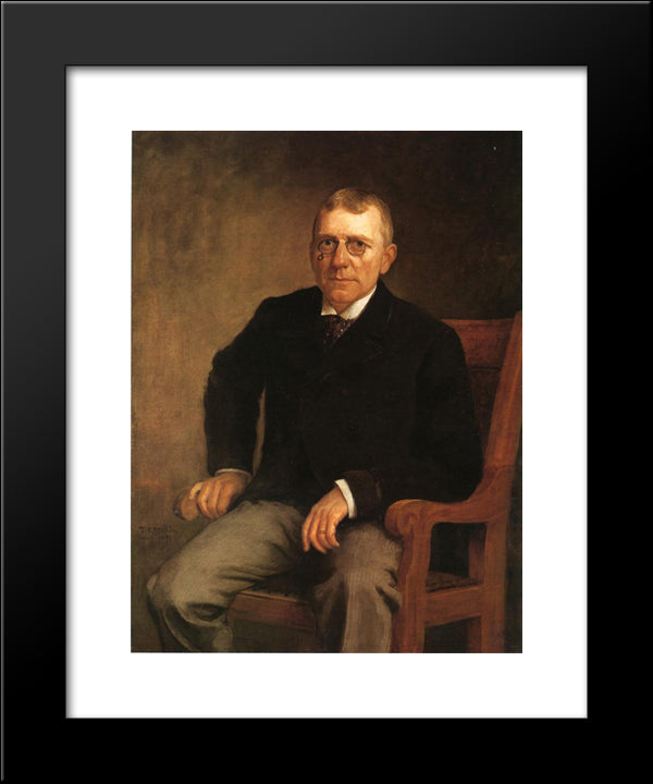 Portrait Of James Whitcomb Riley 20x24 Black Modern Wood Framed Art Print Poster by Steele, T. C.