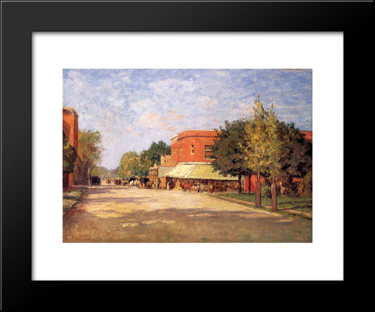 Street Scene 20x24 Black Modern Wood Framed Art Print Poster by Steele, T. C.