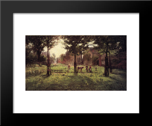 Summer Days At Vernon 20x24 Black Modern Wood Framed Art Print Poster by Steele, T. C.