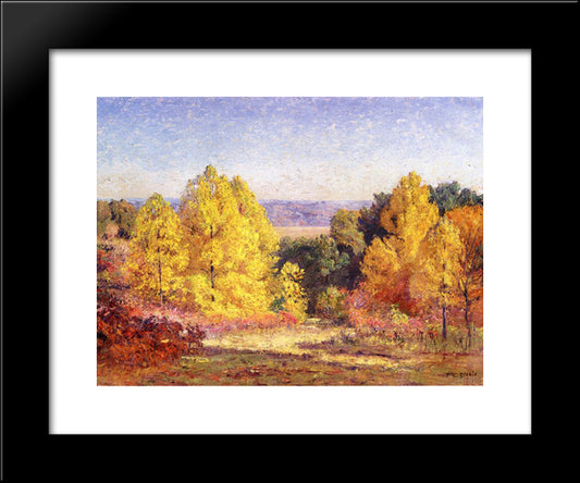 The Poplars 20x24 Black Modern Wood Framed Art Print Poster by Steele, T. C.
