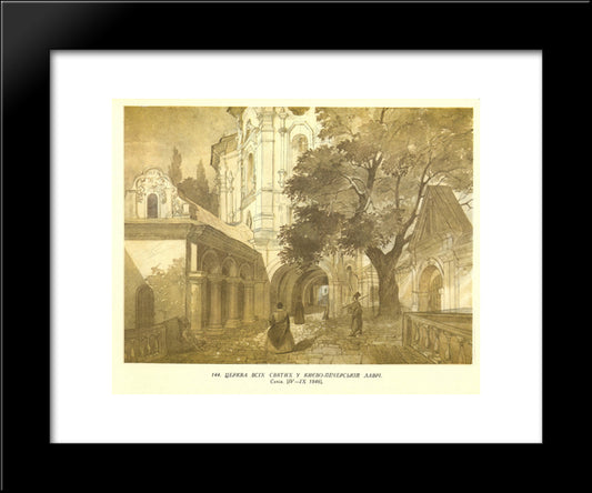 All Saints Church At Kiev Pechersk Lavra 20x24 Black Modern Wood Framed Art Print Poster by Shevchenko, Taras
