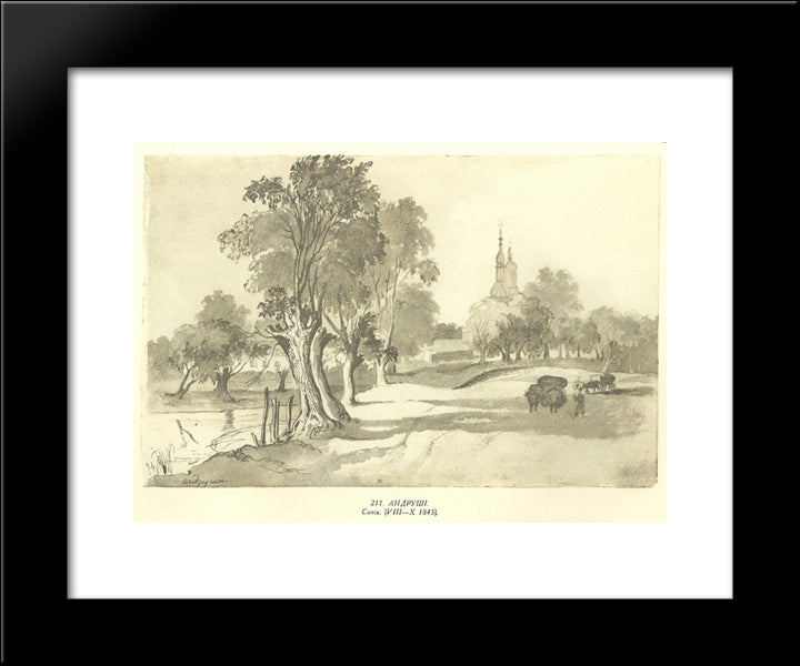 Andrushi 20x24 Black Modern Wood Framed Art Print Poster by Shevchenko, Taras