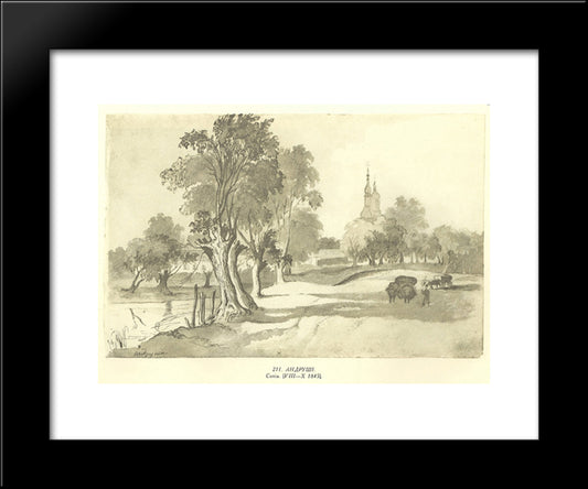 Andrushi 20x24 Black Modern Wood Framed Art Print Poster by Shevchenko, Taras