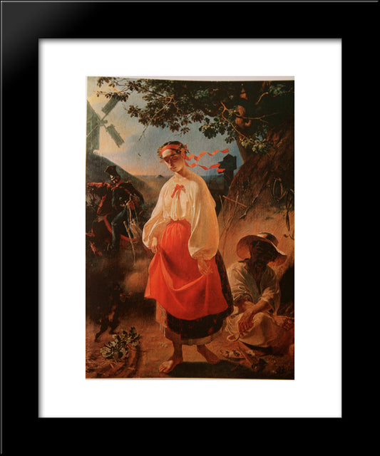 Kateryna 20x24 Black Modern Wood Framed Art Print Poster by Shevchenko, Taras