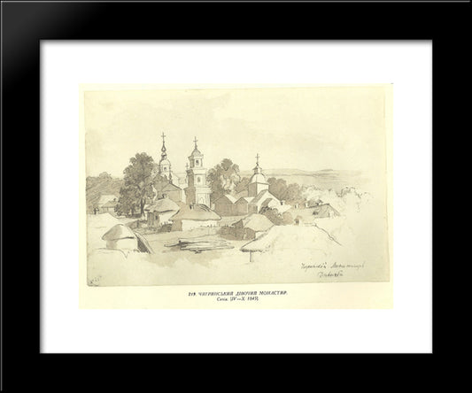 Nunnery In Chyhyryn 20x24 Black Modern Wood Framed Art Print Poster by Shevchenko, Taras