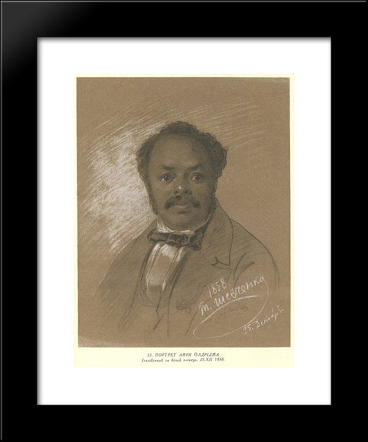 Portrait Of Ira Aldridge 20x24 Black Modern Wood Framed Art Print Poster by Shevchenko, Taras