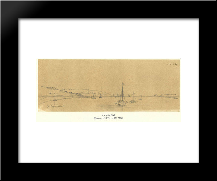 Saratov 20x24 Black Modern Wood Framed Art Print Poster by Shevchenko, Taras