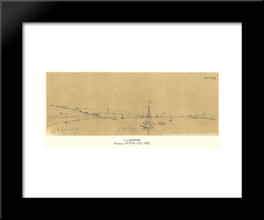 Saratov 20x24 Black Modern Wood Framed Art Print Poster by Shevchenko, Taras