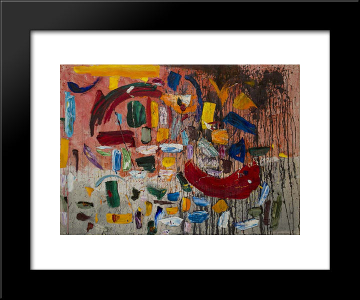 Abstract 20x24 Black Modern Wood Framed Art Print Poster by Yamamoto, Taro