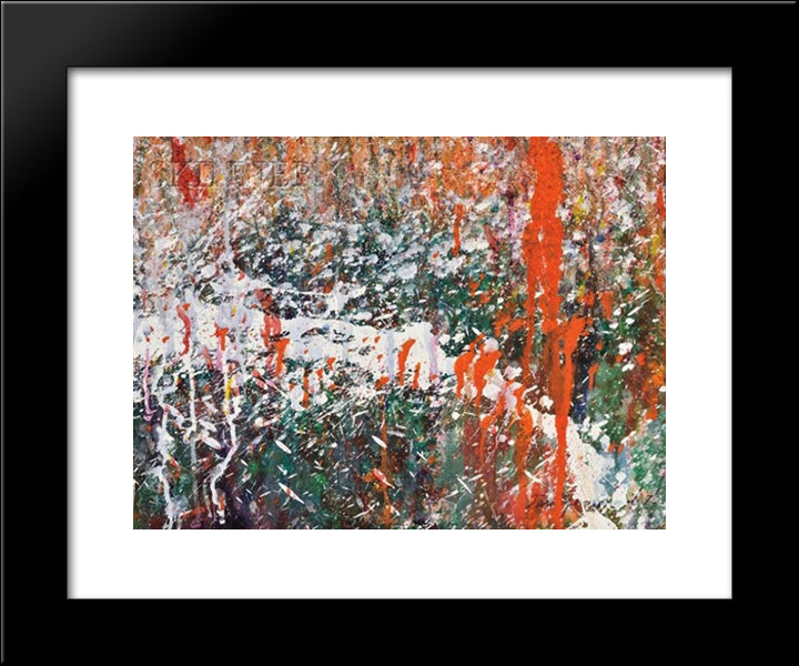 Abstract Composition 20x24 Black Modern Wood Framed Art Print Poster by Yamamoto, Taro