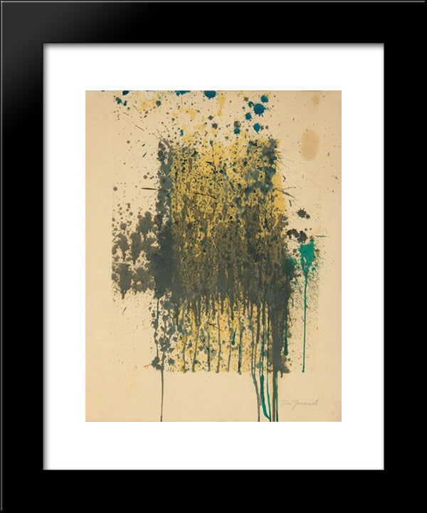 Untitled (Abstract) 20x24 Black Modern Wood Framed Art Print Poster by Yamamoto, Taro