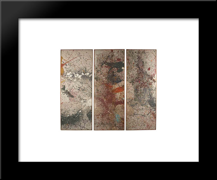 Untitled (Triptych) 20x24 Black Modern Wood Framed Art Print Poster by Yamamoto, Taro