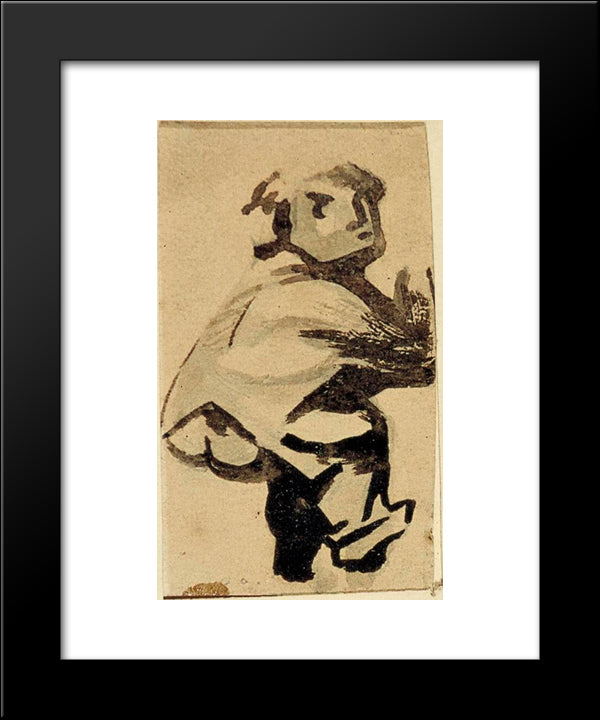 A Child 20x24 Black Modern Wood Framed Art Print Poster by Doesburg, Theo van