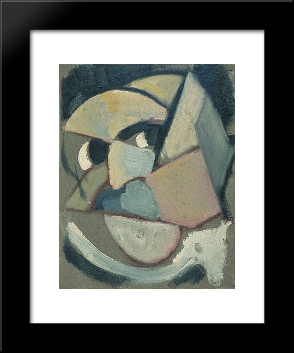 Abstract Portrait 20x24 Black Modern Wood Framed Art Print Poster by Doesburg, Theo van