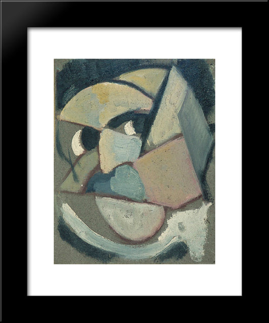 Abstract Portrait 20x24 Black Modern Wood Framed Art Print Poster by Doesburg, Theo van