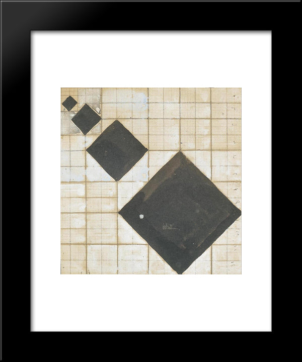 Arithmetic Composition 20x24 Black Modern Wood Framed Art Print Poster by Doesburg, Theo van