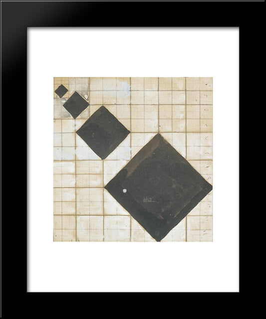 Arithmetic Composition 20x24 Black Modern Wood Framed Art Print Poster by Doesburg, Theo van