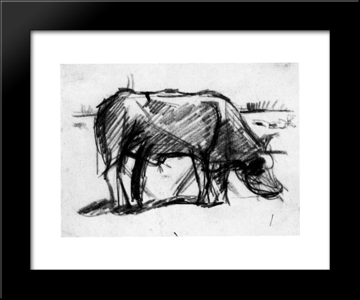 Composition (The Cow) 20x24 Black Modern Wood Framed Art Print Poster by Doesburg, Theo van