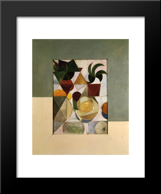 Composition Iii (Still Life) 20x24 Black Modern Wood Framed Art Print Poster by Doesburg, Theo van