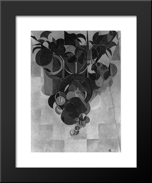 Composition Iv (Still Life) 20x24 Black Modern Wood Framed Art Print Poster by Doesburg, Theo van