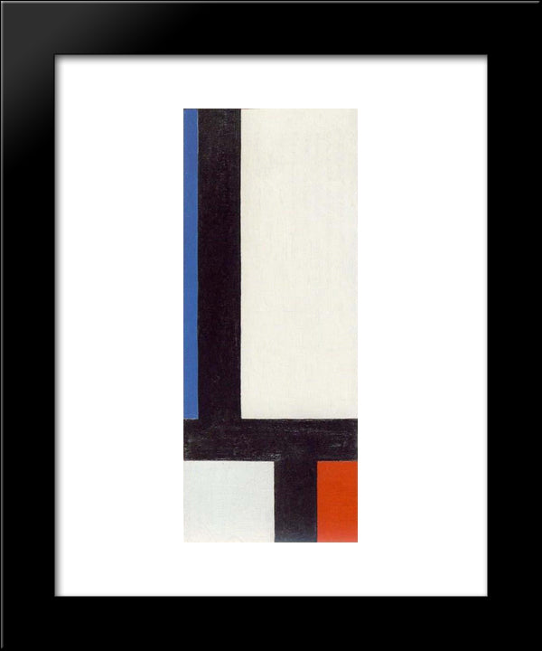 Contra-Composition Vii 20x24 Black Modern Wood Framed Art Print Poster by Doesburg, Theo van