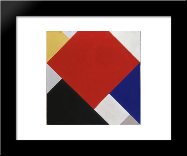 Counter Composition V 20x24 Black Modern Wood Framed Art Print Poster by Doesburg, Theo van