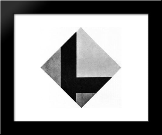Counter Composition Viii 20x24 Black Modern Wood Framed Art Print Poster by Doesburg, Theo van