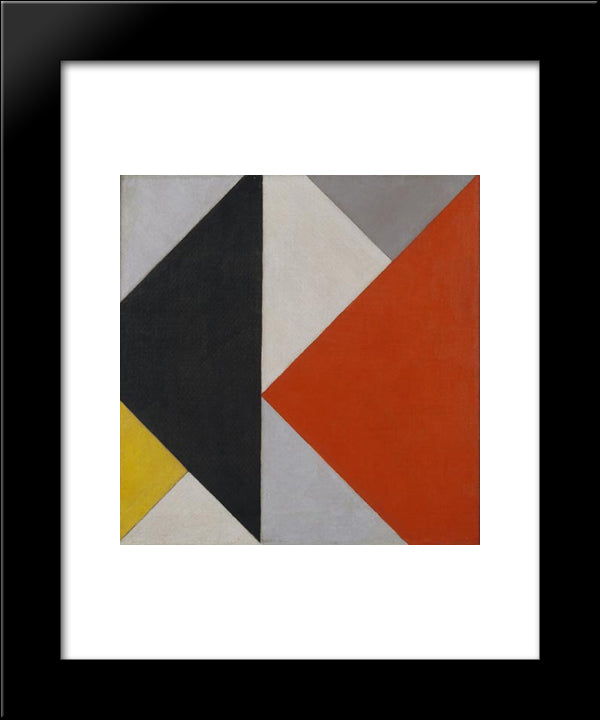 Counter Composition Xiii 20x24 Black Modern Wood Framed Art Print Poster by Doesburg, Theo van