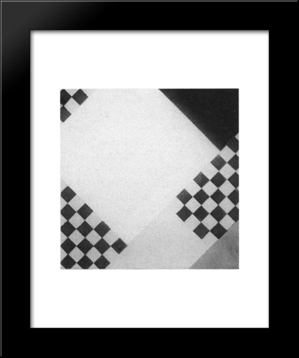 Counter Composition Xvii 20x24 Black Modern Wood Framed Art Print Poster by Doesburg, Theo van
