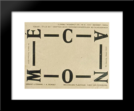 Cover Fo In Mechanism 20x24 Black Modern Wood Framed Art Print Poster by Doesburg, Theo van