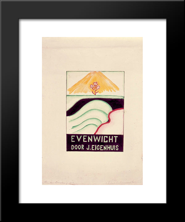 Cover Of Balance By J. Elgenhuis 20x24 Black Modern Wood Framed Art Print Poster by Doesburg, Theo van