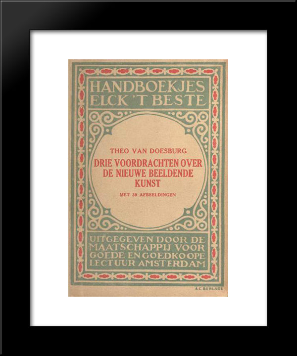 Cover Of Three Lectures About The New Art 20x24 Black Modern Wood Framed Art Print Poster by Doesburg, Theo van