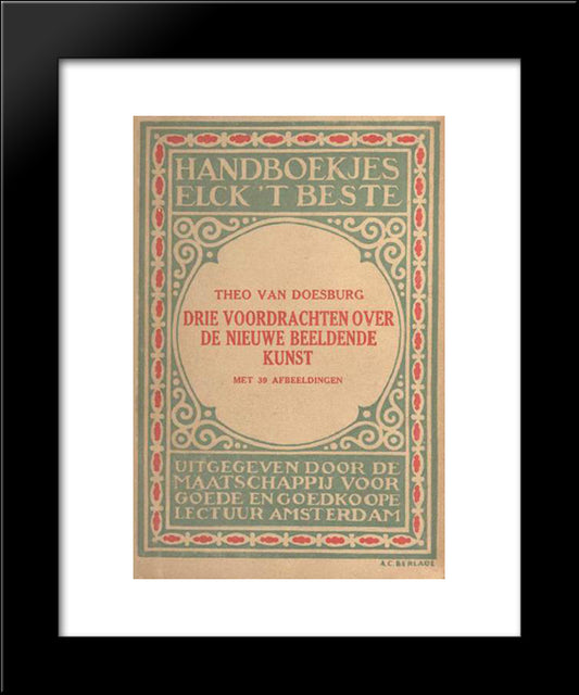 Cover Of Three Lectures About The New Art 20x24 Black Modern Wood Framed Art Print Poster by Doesburg, Theo van