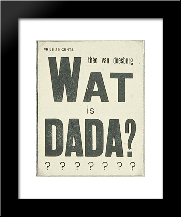 Cover Of What Is Dada 20x24 Black Modern Wood Framed Art Print Poster by Doesburg, Theo van