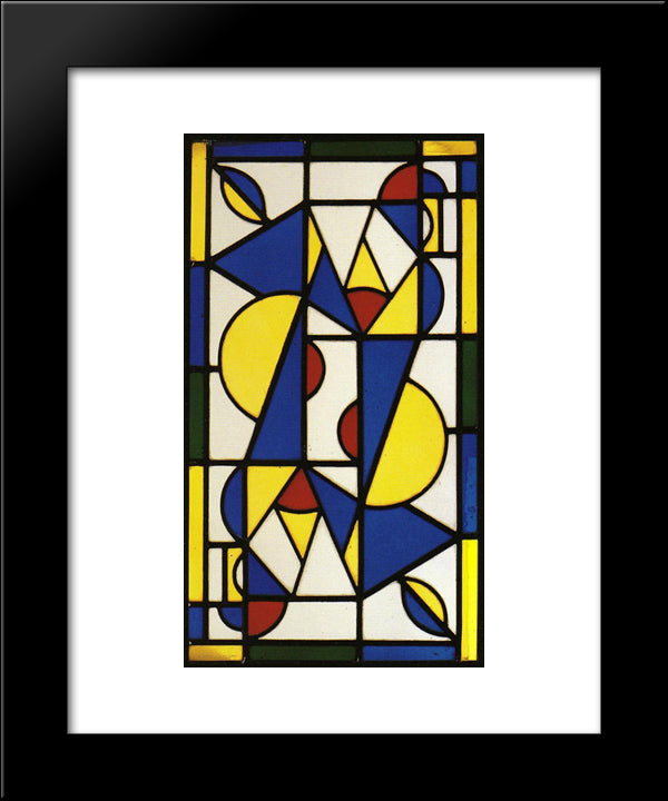 Dance I 20x24 Black Modern Wood Framed Art Print Poster by Doesburg, Theo van