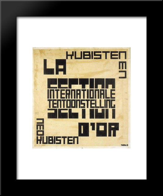 Design For An Exhibition Poster For La Section D'Or 20x24 Black Modern Wood Framed Art Print Poster by Doesburg, Theo van