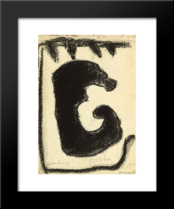 Despair 20x24 Black Modern Wood Framed Art Print Poster by Doesburg, Theo van