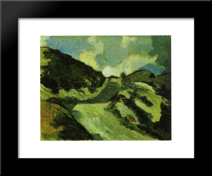 Dune Landscape 20x24 Black Modern Wood Framed Art Print Poster by Doesburg, Theo van