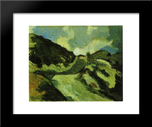 Dune Landscape 20x24 Black Modern Wood Framed Art Print Poster by Doesburg, Theo van