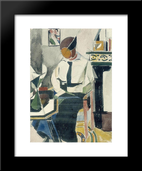 Lena In Interieur 20x24 Black Modern Wood Framed Art Print Poster by Doesburg, Theo van