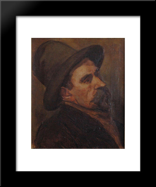 Portrait Of Christian Leibbrandt 20x24 Black Modern Wood Framed Art Print Poster by Doesburg, Theo van