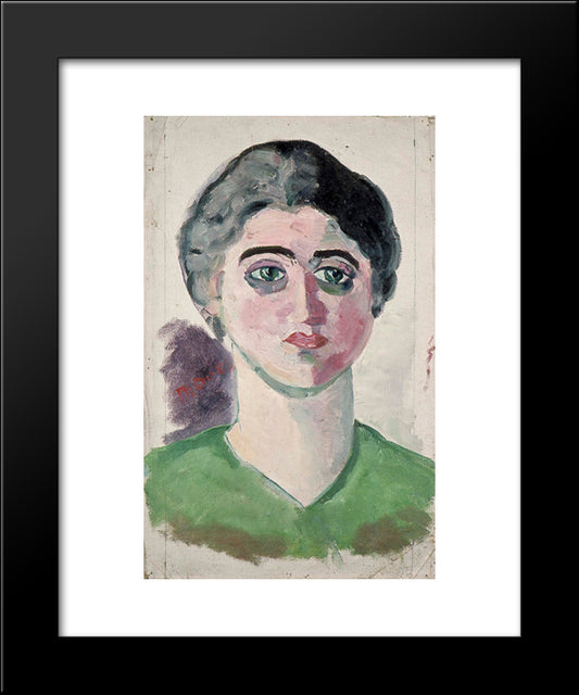 Portrait Of Lena Milius 20x24 Black Modern Wood Framed Art Print Poster by Doesburg, Theo van