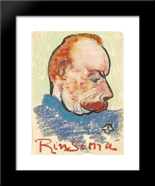 Potrait Of Evert Rinsema 20x24 Black Modern Wood Framed Art Print Poster by Doesburg, Theo van